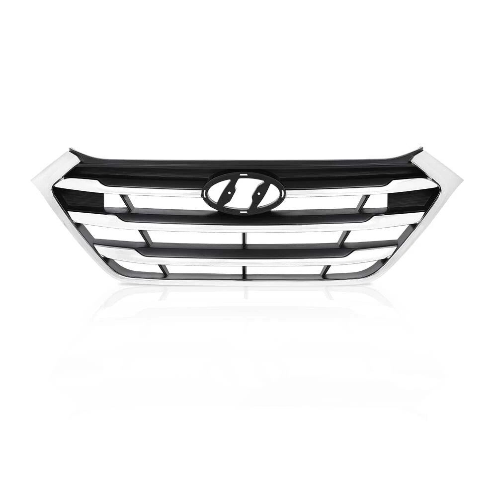 Front Bumper Upper Grille for Hyundai Tucson (2016–2018) with Chrome Trim