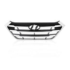 Front Bumper Upper Grille for Hyundai Tucson (2016–2018) with Chrome Trim