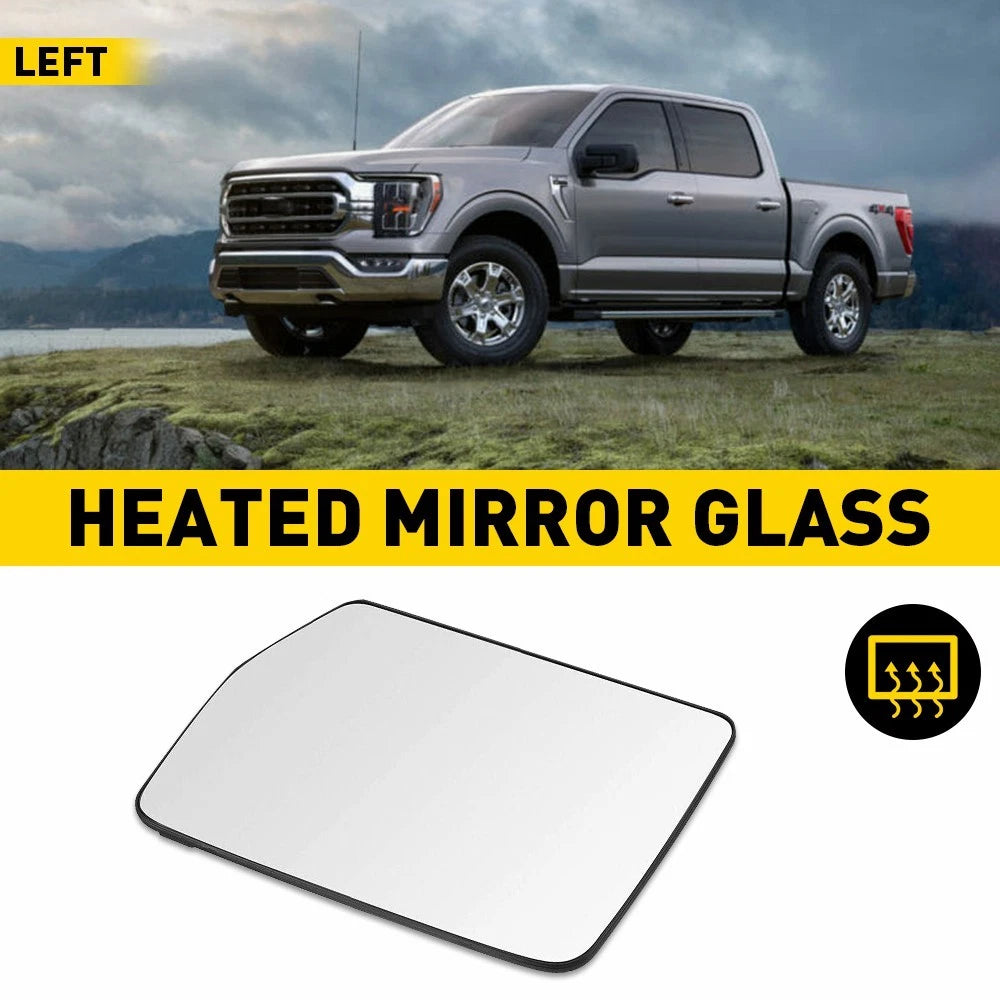 Left Driver Side View Power Heated Mirror Glass for Ford F-150 (2004–2010)