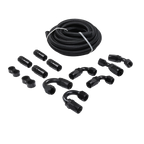 20FT 8AN Nylon Braided Fuel Line Kit with Hose Fittings for Automotive