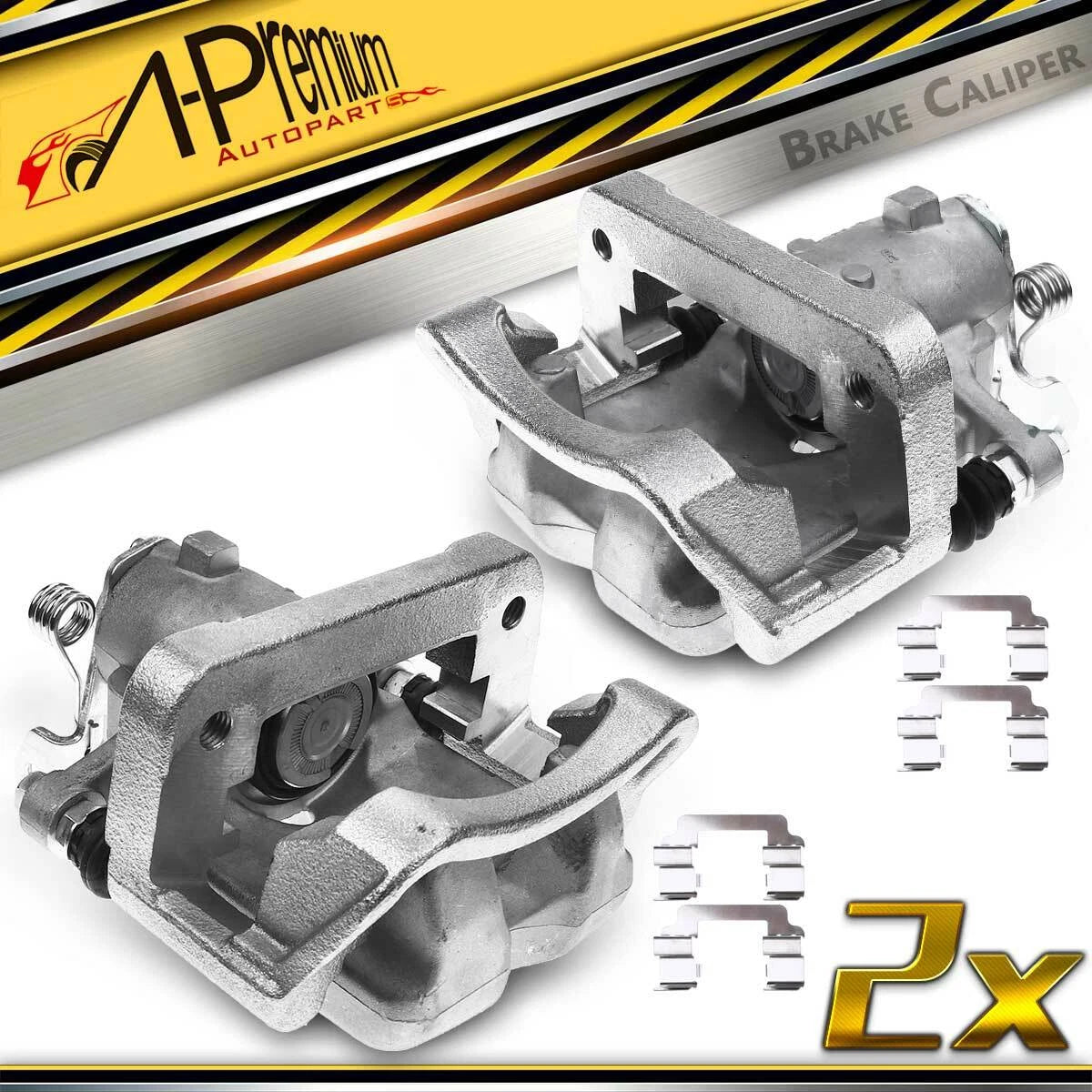 Pair Rear Brake Calipers with Bracket for Buick LaCrosse (2010–2011)