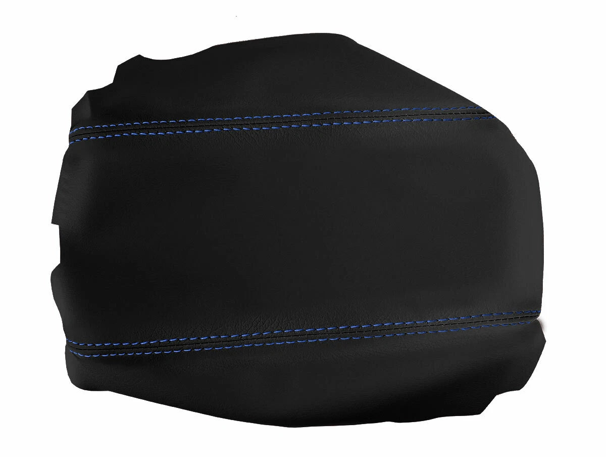 Leather Console Lid Armrest Cover for Acura TSX (2009–2014) Blue Stitch