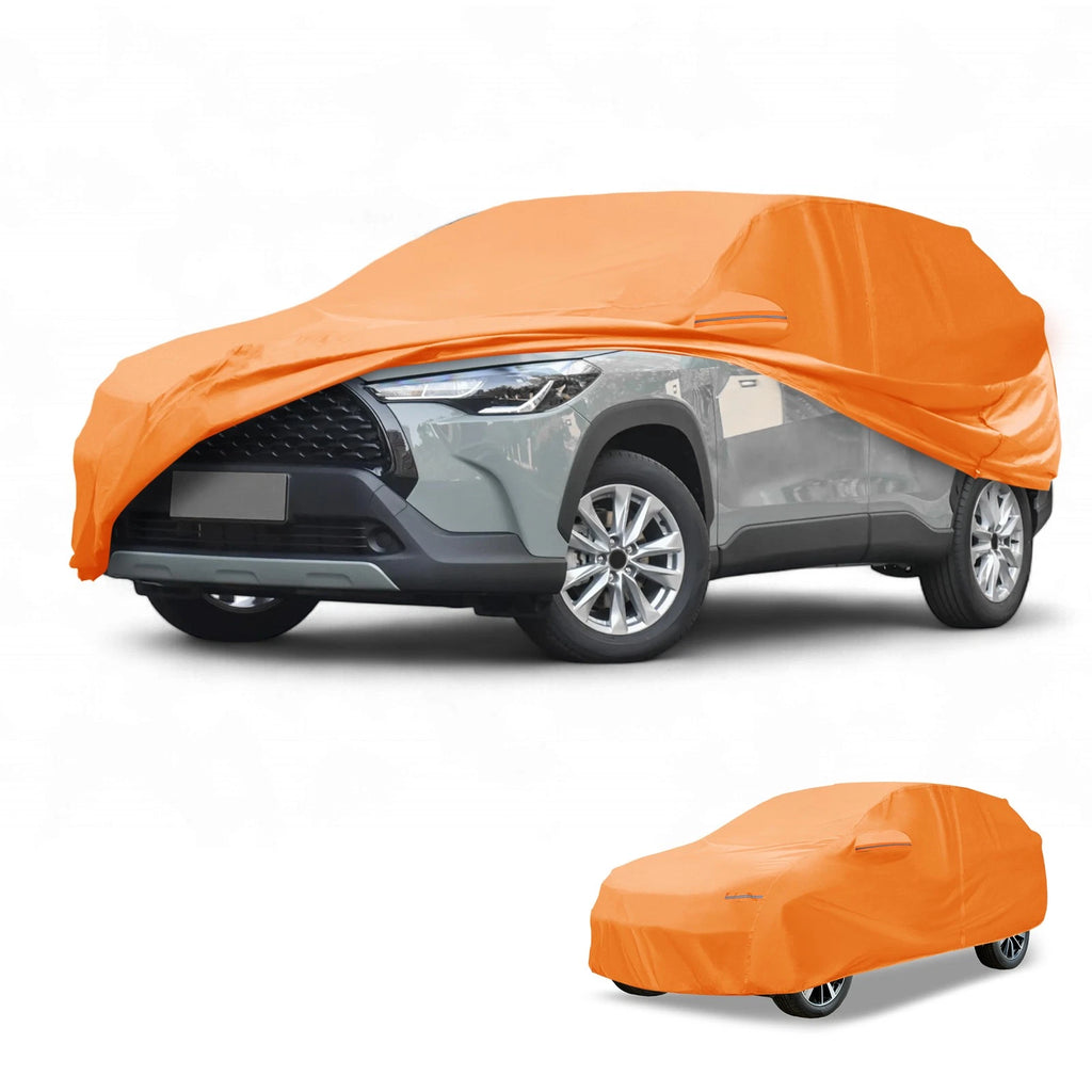 Waterproof Car Cover for Toyota Corolla Cross (2022–2023) Orange Cotton