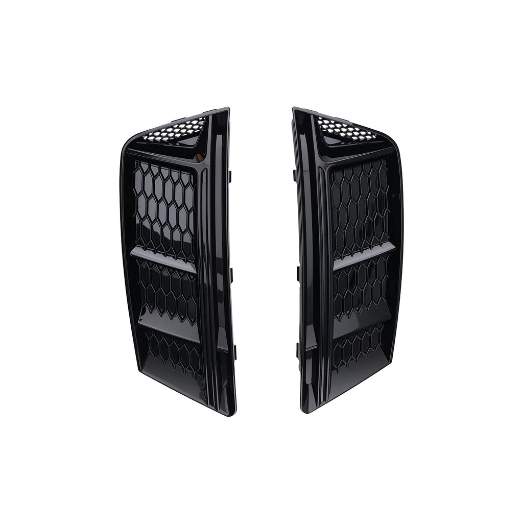 2X Fog Light Grille Lower Bumper Cover for Audi A4 B9 (2016-2018)
