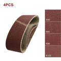 Set of 4 Sanding Belts 75x457mm 3"x18" Mixed Grit 40 60 80 120