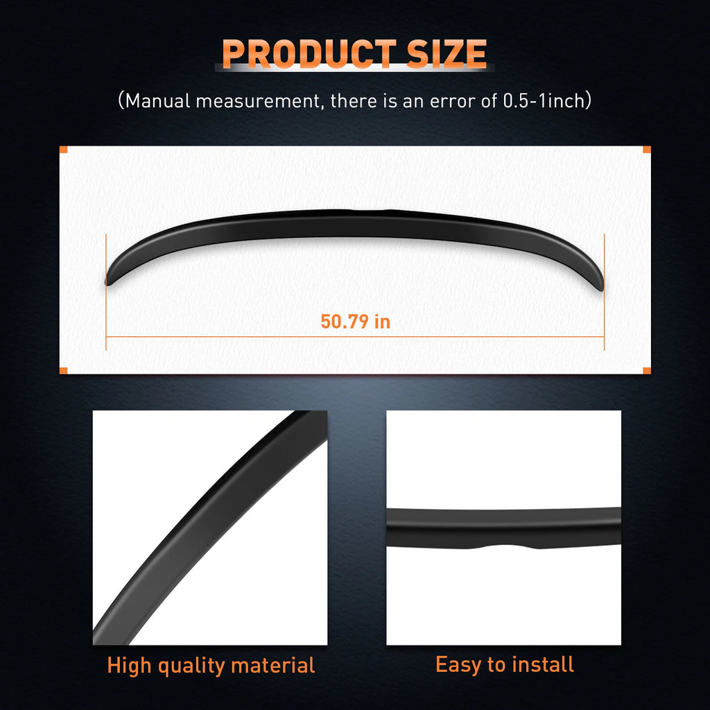 Matte Black Wing Spoiler for Toyota Camry (2007–2011)