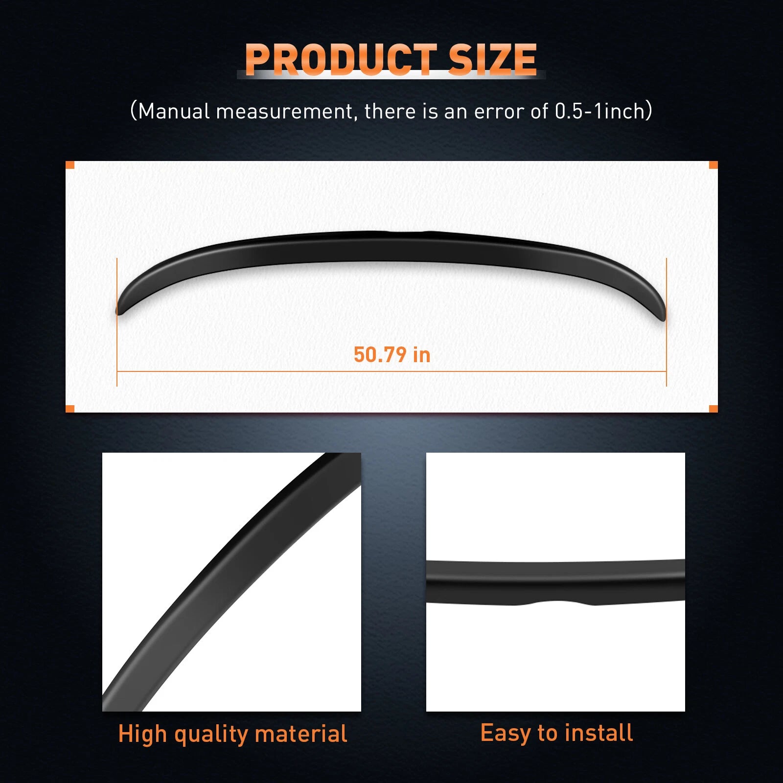 Matte Black Wing Spoiler for Toyota Camry (2007–2011)