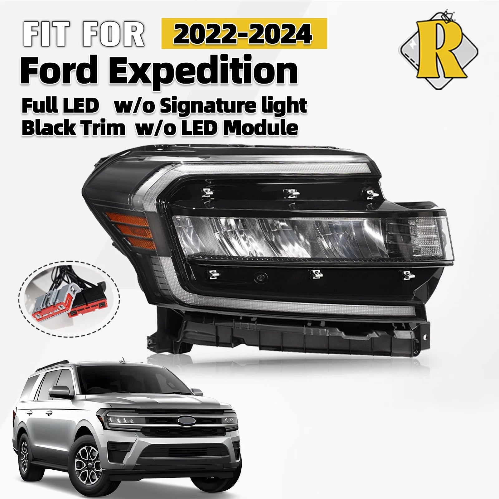 Full LED Headlight for Ford Expedition (2022–2024) Right Side