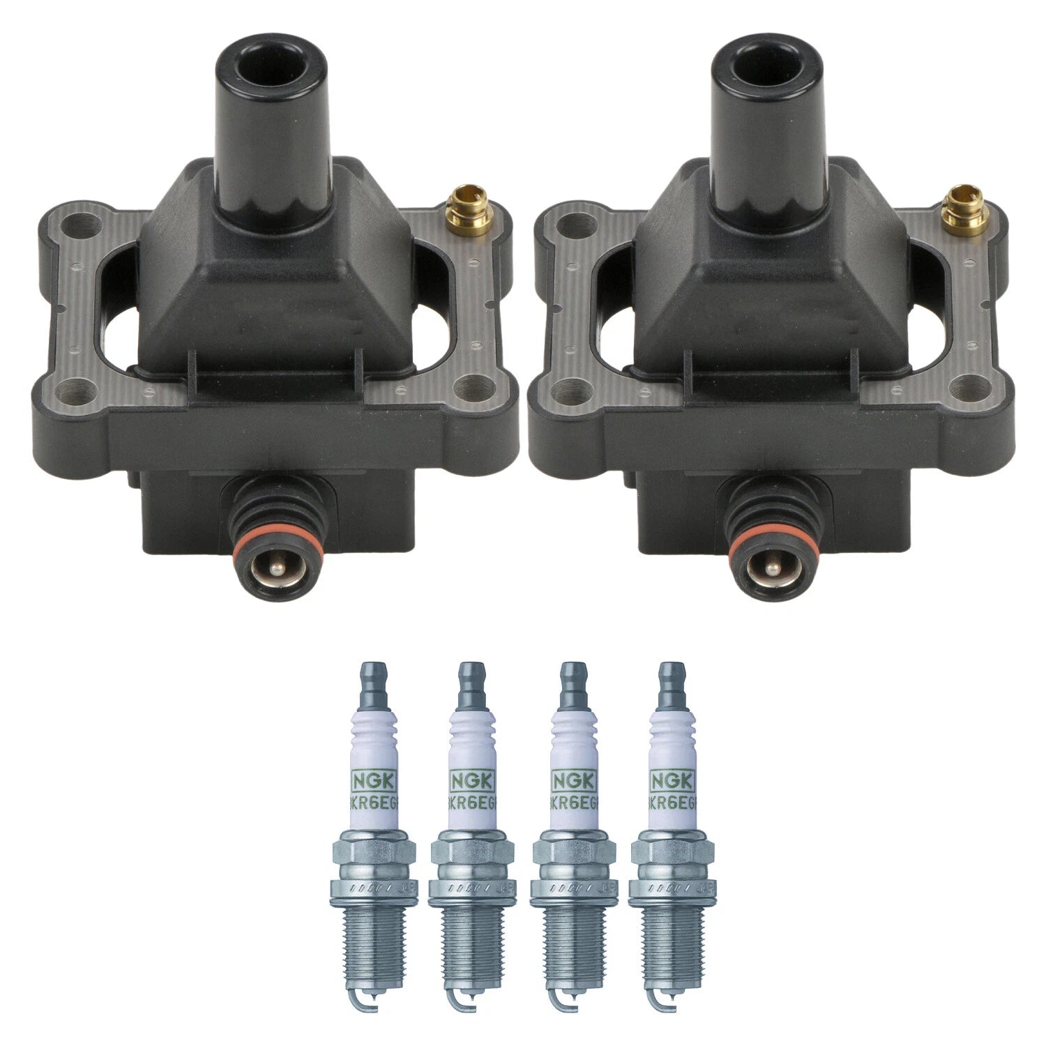 Set of 2 Ignition Coils & 4 G-Power Spark Plugs for Mercedes SLK230 (1998–2000)