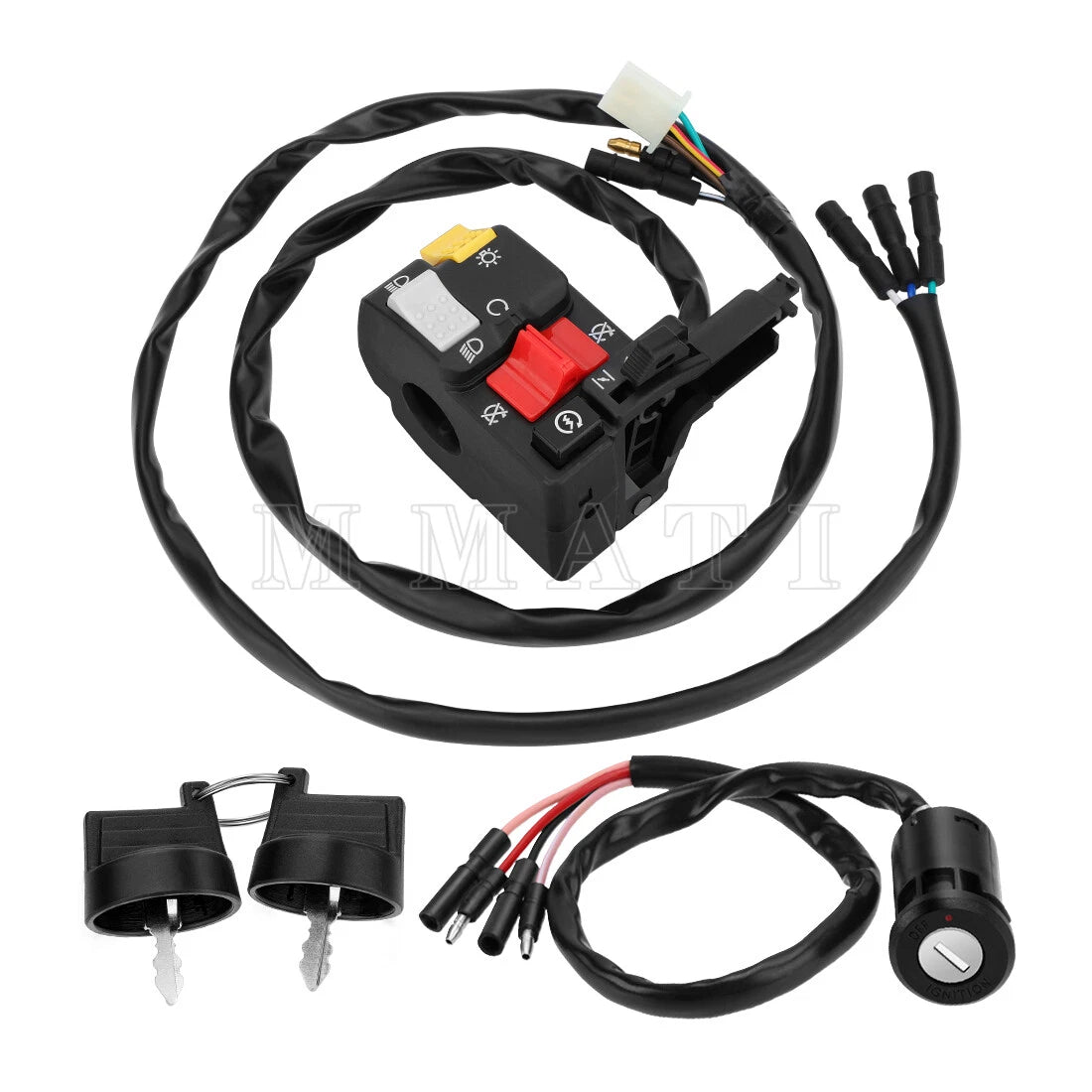 Start Stop Switch & Key Switch for Honda FourTrax 300 TRX300 TRX300FW (1996–2000)