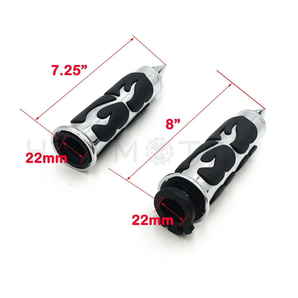 Spike 22mm 7/8" Chrome Hand Grip for Honda Shadow Magna VTX 1300 (2001–2009)