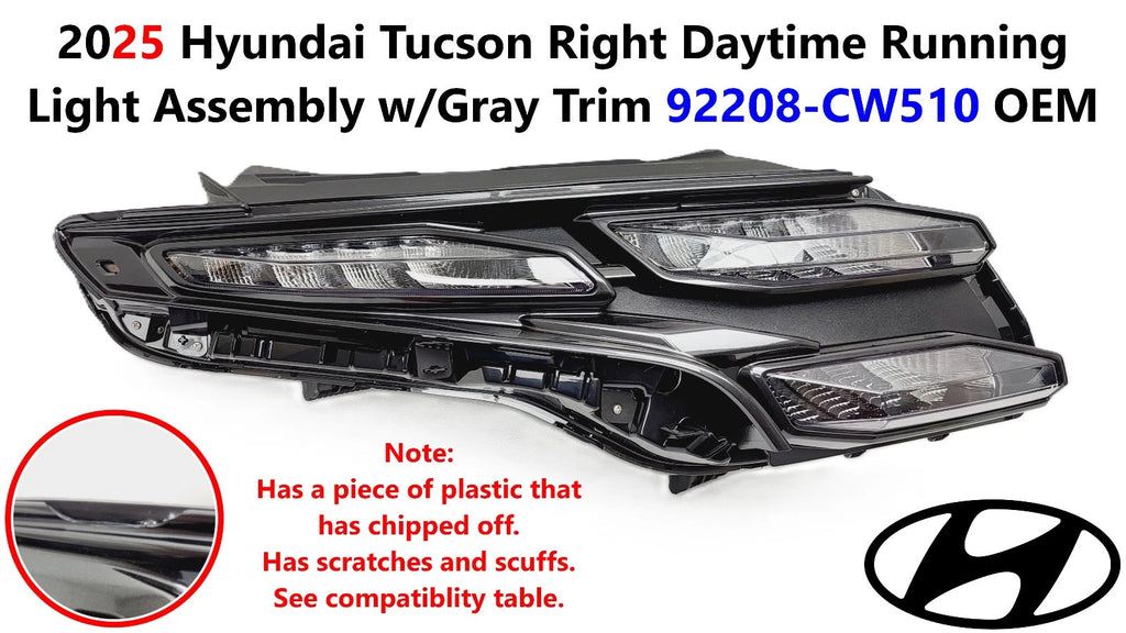 Right Side LED DRL Assembly for Hyundai Tucson (2025) 92208-CW510
