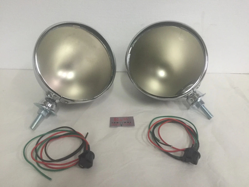 Headlight Buckets Assembly Wired Chrome for Hot Rods (72017112700 1960–1965)