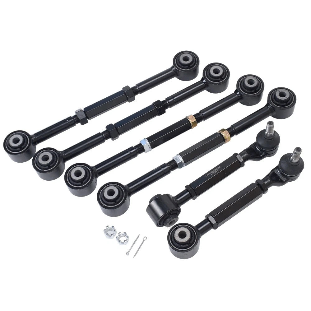 6x Adjustable Rear Upper & Lower Camber Arms for Honda Accord TSX (2003–2008)