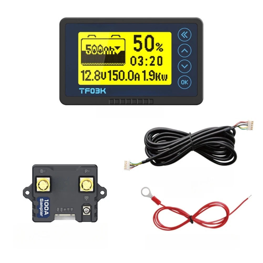 Battery Capacity Monitor for RV Marine Solar Systems (8V–120V)
