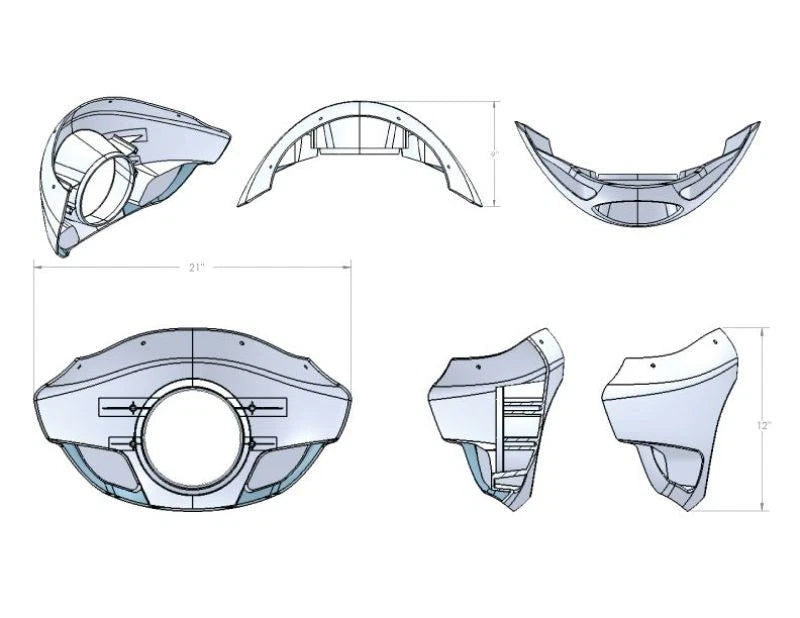 Burly Touring Sport Fairing for Honda Rebel 300/500 (2020–2023)
