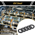 Set of 5 Oil Seal Rotary Shaft Seal NBR Rubber 42x65x8mm