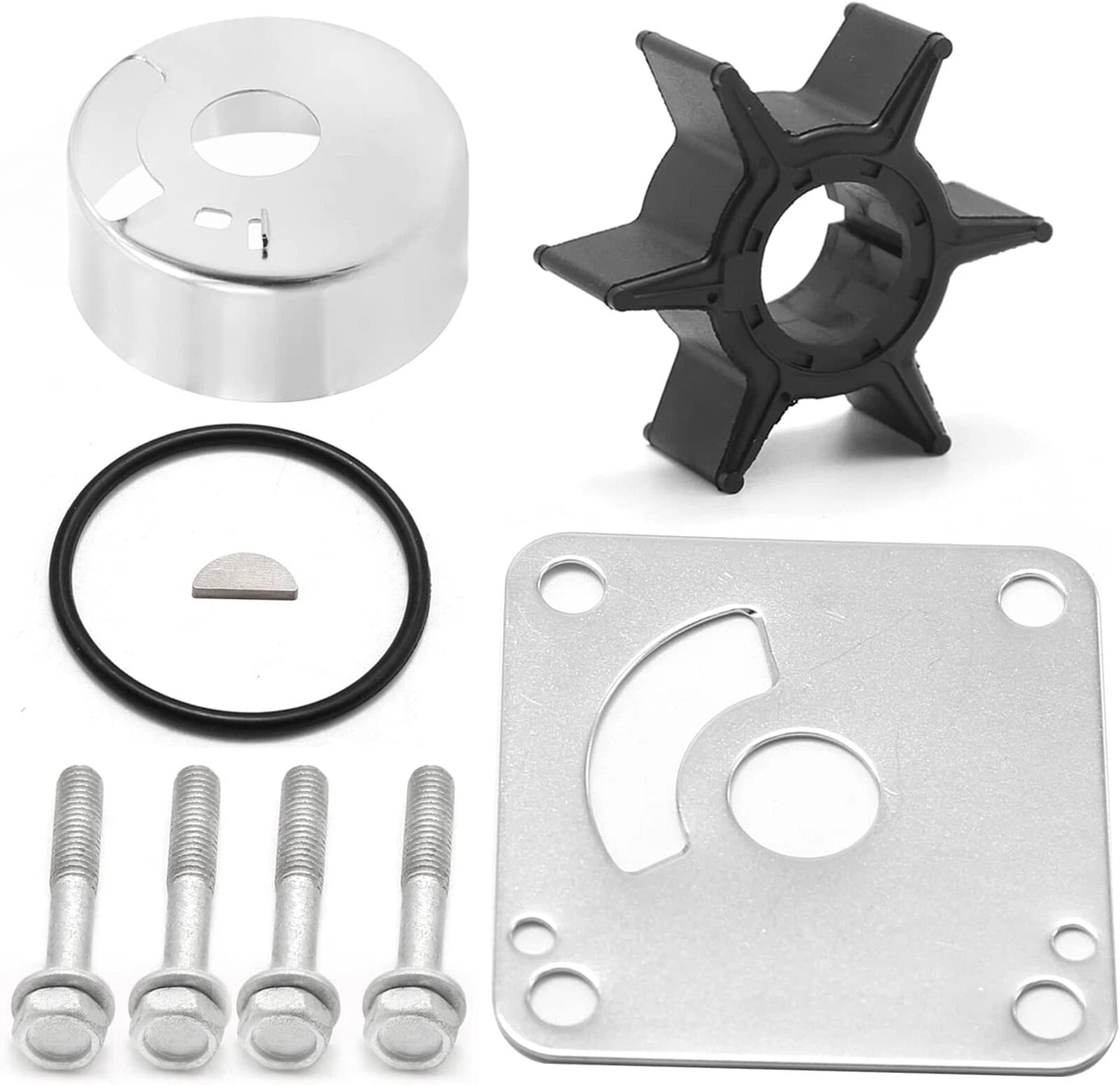 Water Pump Impeller Repair Kit for Yamaha Outboard 20 25 HP (6L2-W0078-01-00)