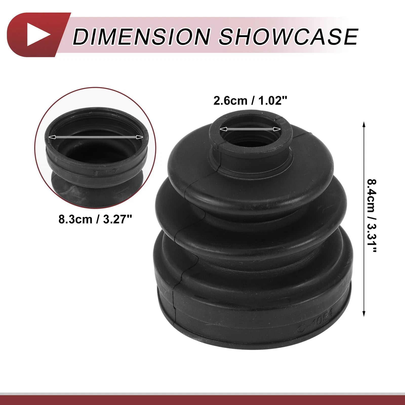 Inner CV Joint Boot Kit w/ Clamps for Mitsubishi Montero (2001–2006) MR528709