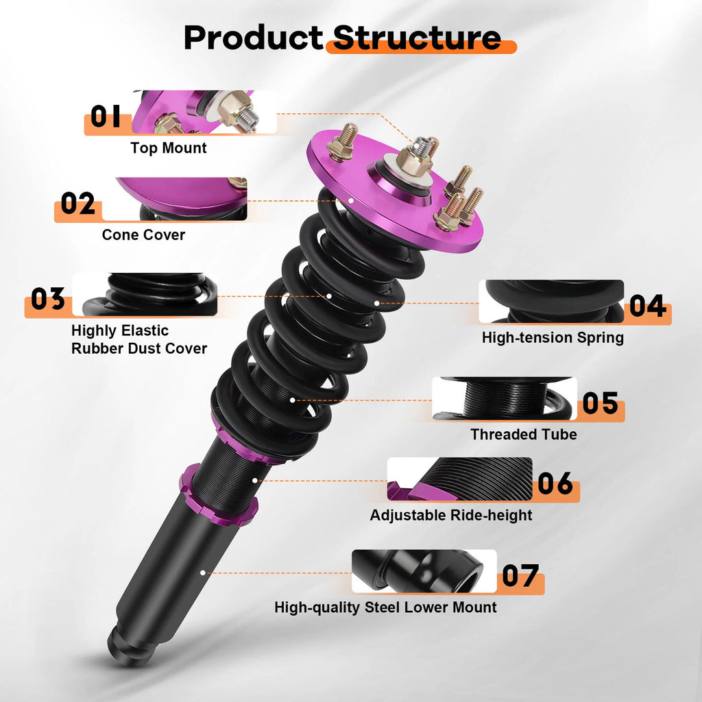 Coilovers for Honda Accord (1998–2002) Adjustable Height Shock Absorber
