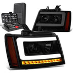 3D LED Tube Sequential Projector Headlight for Tahoe Suburban (2007–2014)