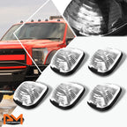 5Pcs Cab Roof Running Light with Harness Chrome White LED for Ford Superduty (1999–2016)