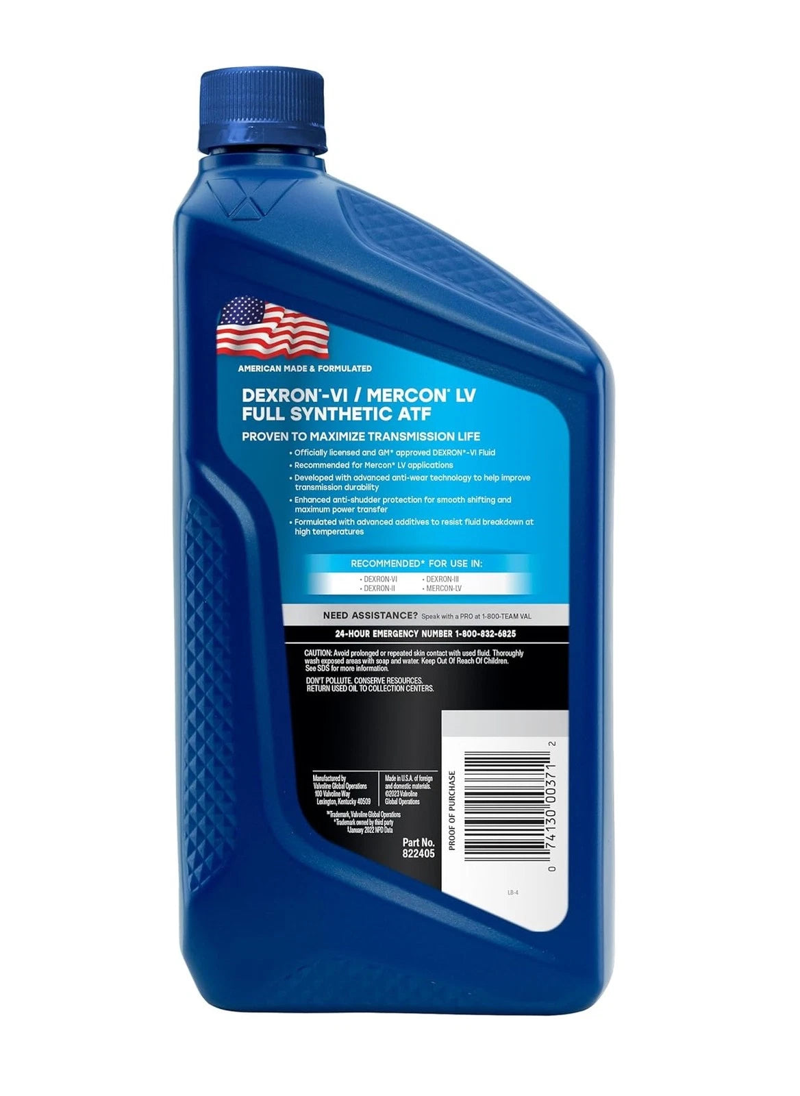 Valvoline DEXRON VI/MERCON LV Automatic Transmission Fluid 1qt