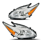 Set of 2 Headlight Replacement for Toyota Prius (2012–2015) Halogen Clear Lens
