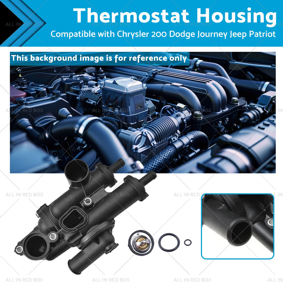 Thermostat Housing for Chrysler 200 Dodge Journey Jeep Patriot (2007–2018)