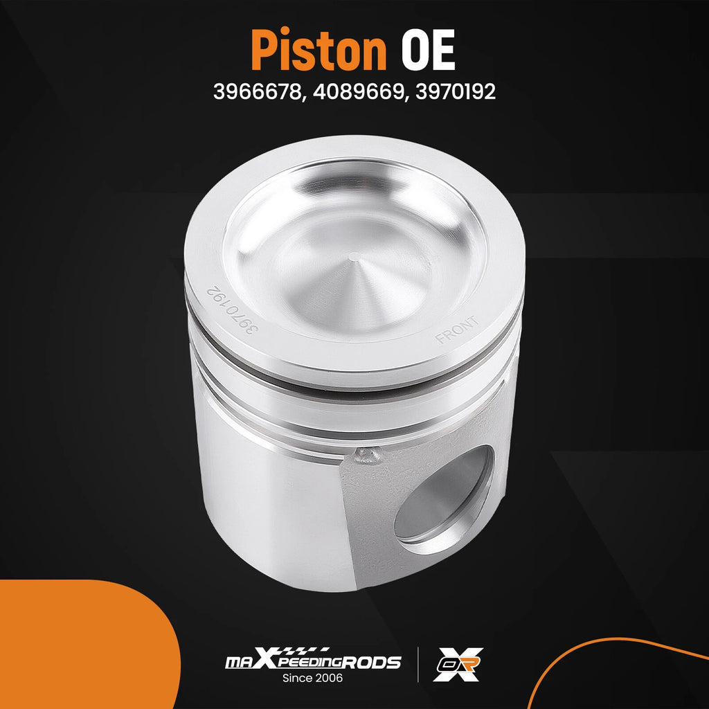Set of 6 Pistons with Rings and Pins for Dodge Ram 5.9L (2004–2007)