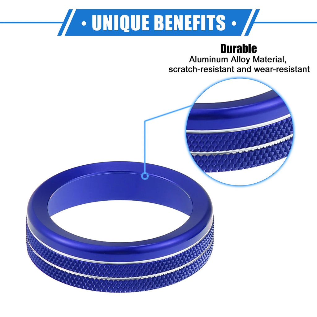 Set of 4 AC Climate Control Knob Rings for Ford Maverick (2022–2023) Blue