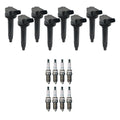 Set of 8 Ignition Coils & Denso Iridium Spark Plugs for Lexus LS460 LS600h (2007–2017)