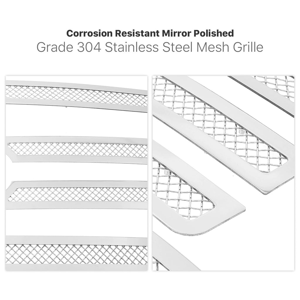 Stainless Chrome Mesh Grille Insert for Ford F-150 Lariat (2021-2023)