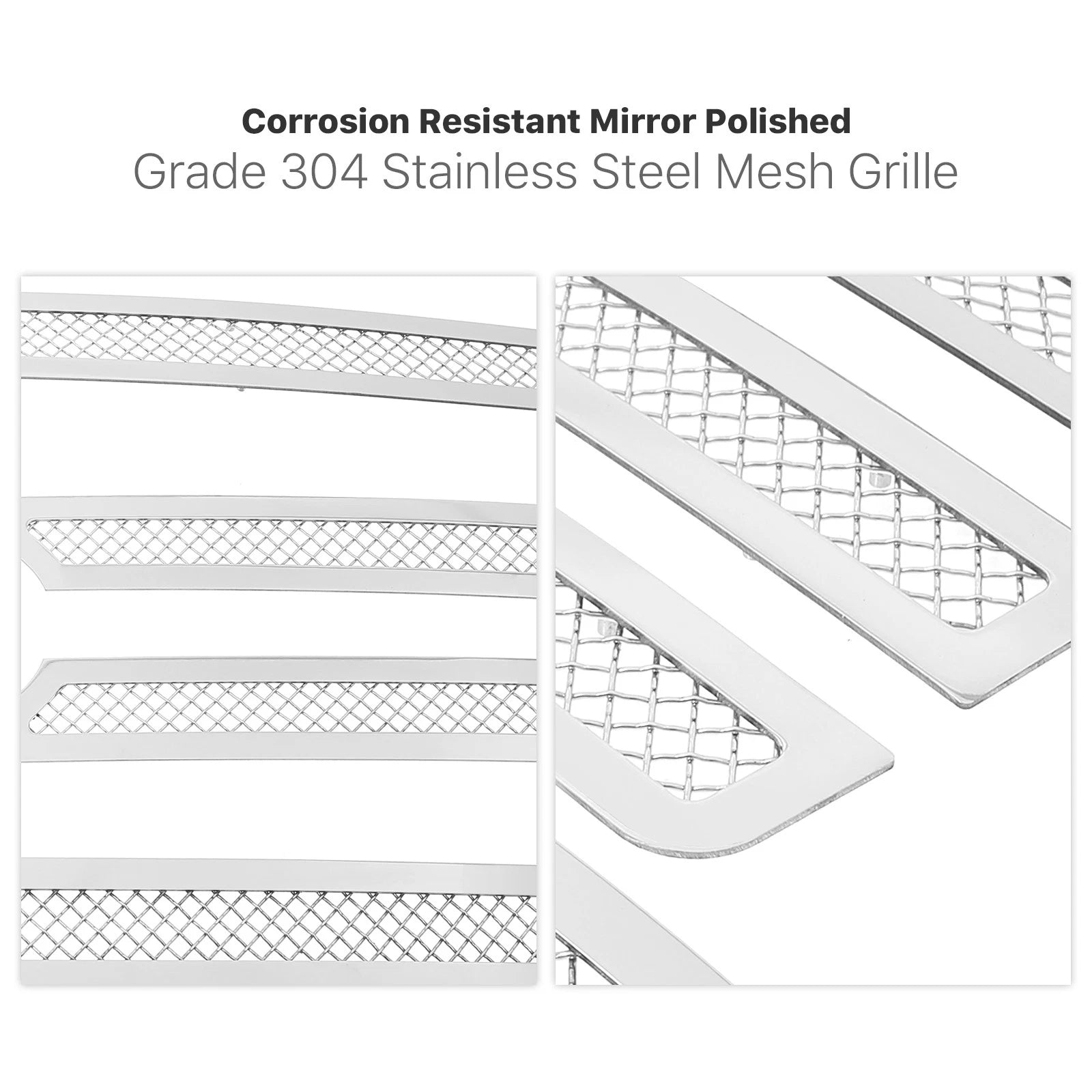 Stainless Chrome Mesh Grille Insert for Ford F-150 Lariat (2021-2023)