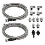 6AN Braided Transmission Cooler Lines Kit for Ford AOD 4R100 (1990–2003) OFK19-70-SS