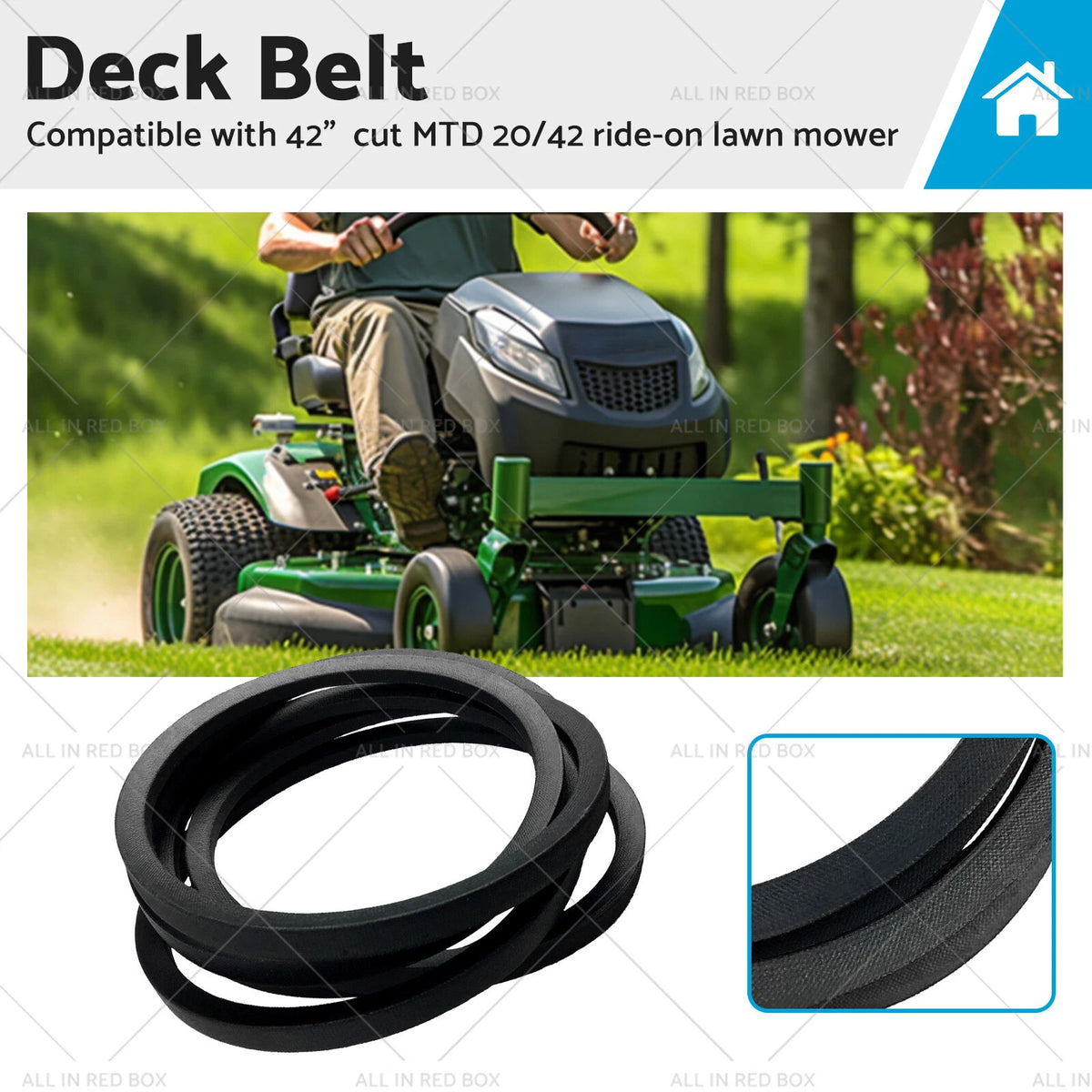Deck Belt 42" for Cub Cadet XT1 LT42 XT2 LX42 (2016–2023) 754-05021