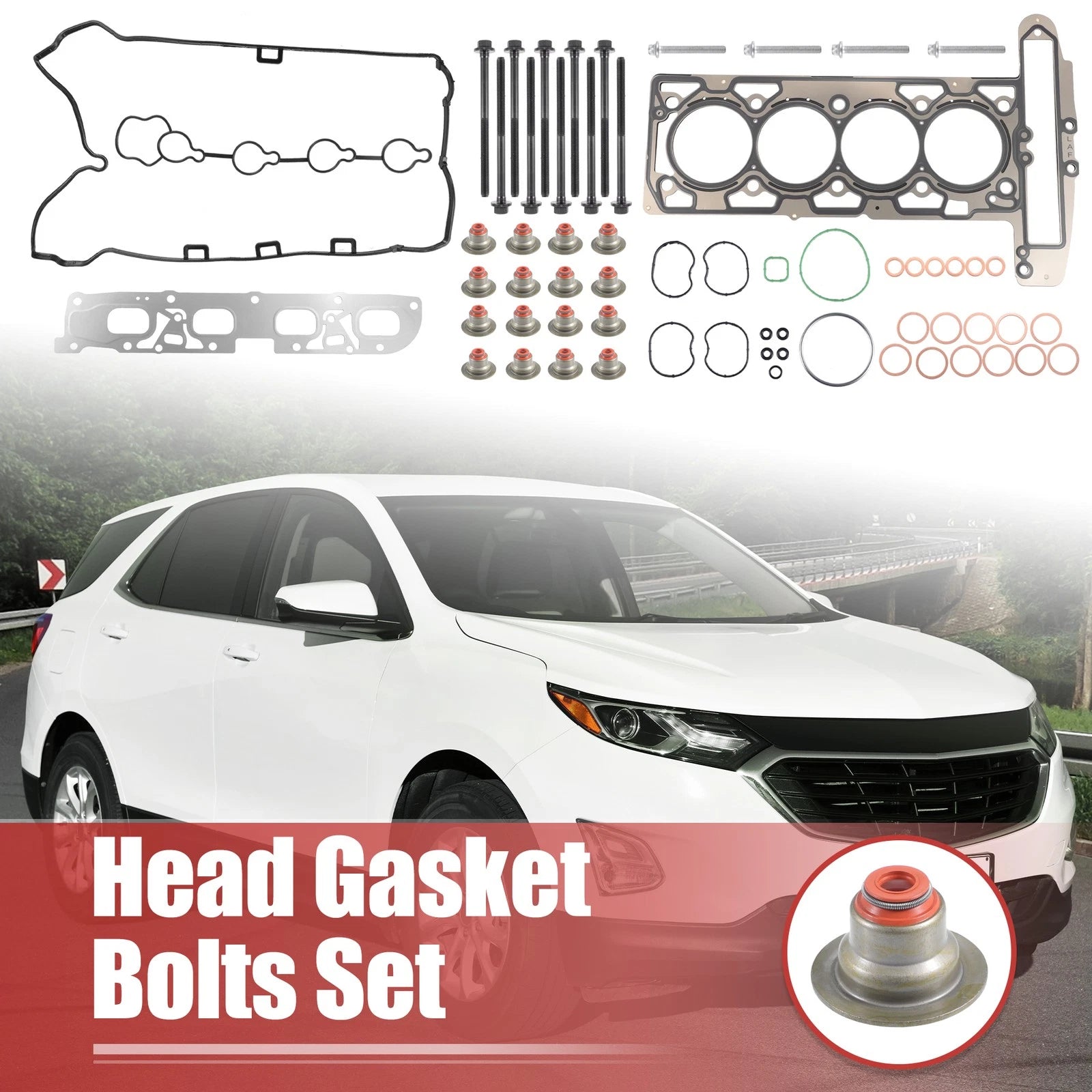 Set of 1 Cylinder Head Gasket with Bolts for Chevy Equinox (2010–2017)
