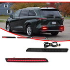 Smoke Red LED Rear Bumper Fog Brake Signal Light for Toyota Sienna (2021–2026)