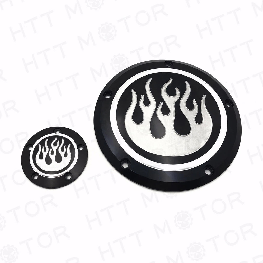 Flame Derby & Timer Cover for Harley Dyna Sportster XL 883 1200 (2004–2023)