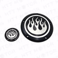 Flame Derby & Timer Cover for Harley Dyna Sportster XL 883 1200 (2004–2023)