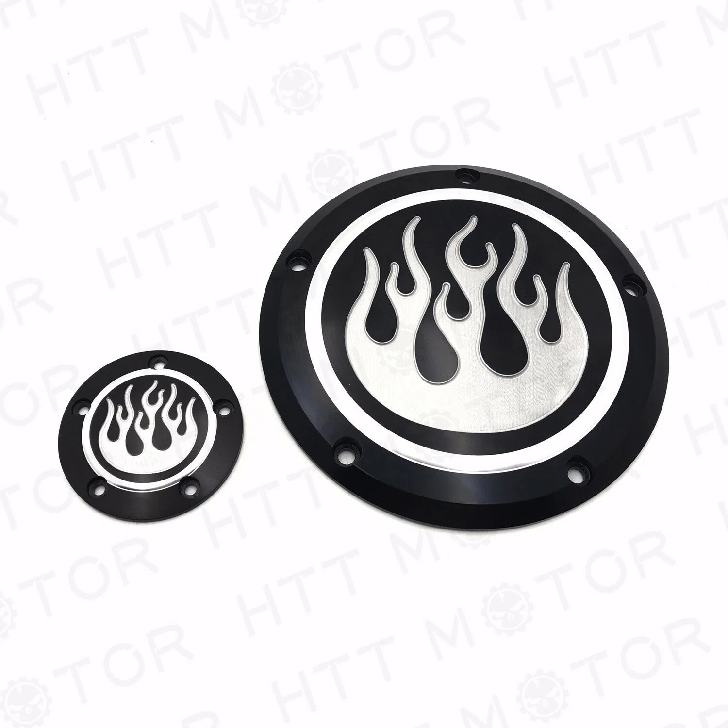 Flame Derby & Timer Cover for Harley Dyna Sportster XL 883 1200 (2004–2023)