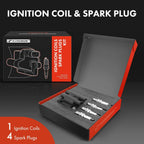Set of 4 Ignition Coils & Iridium Spark Plugs for Subaru Outback Forester