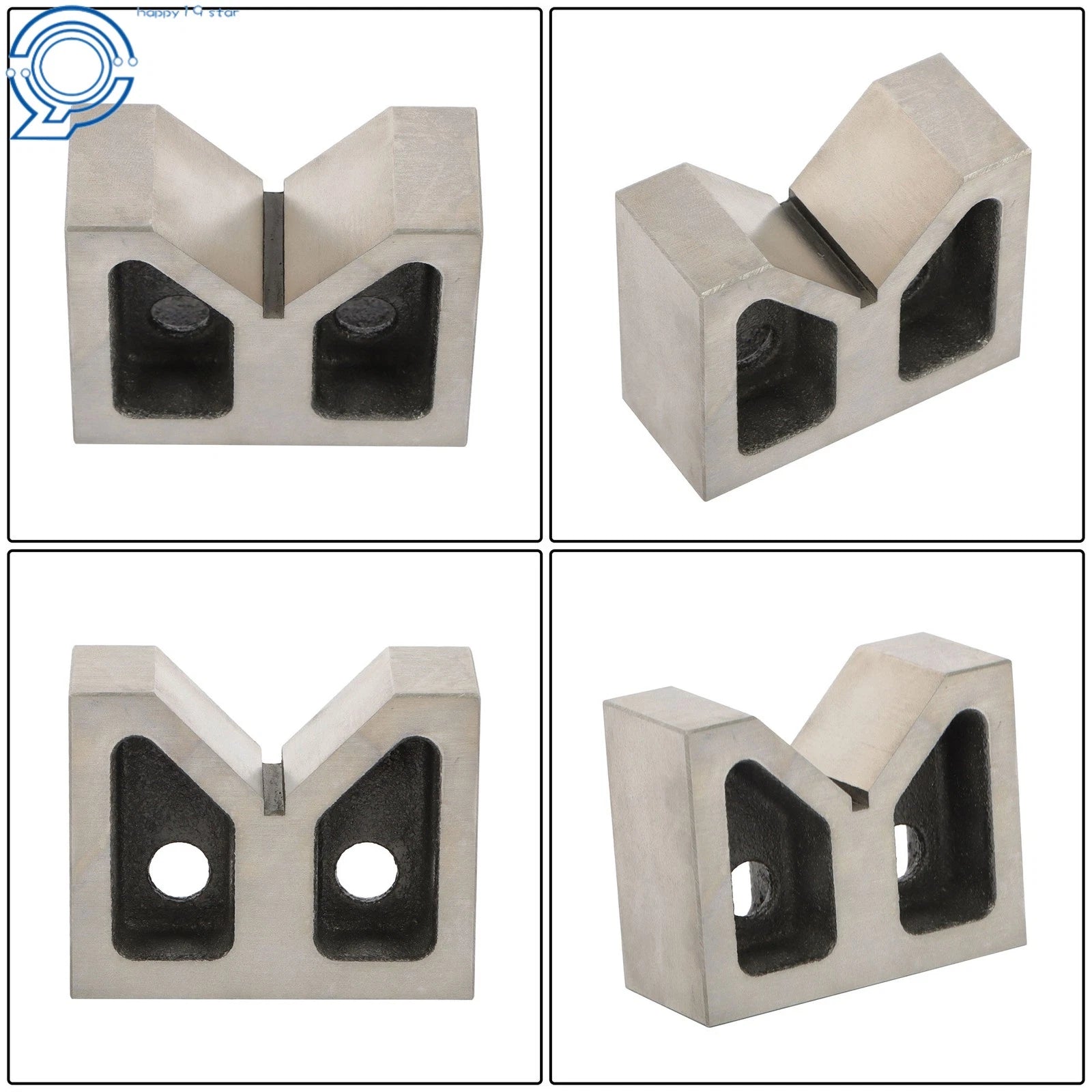 Set of 2 Jumbo V-Blocks for Automotive Precision (3'' x 1-5/16'' x 2-3/8'')