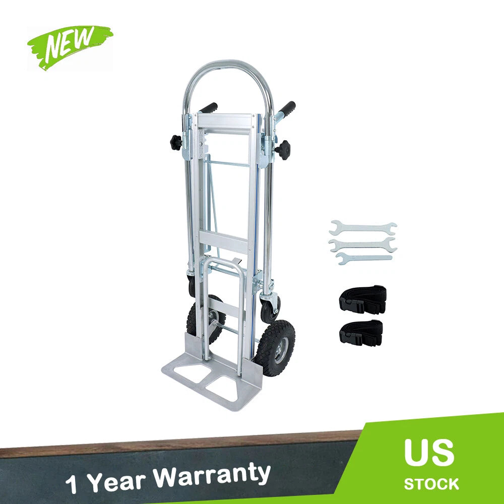 4-in-1 Aluminum Folding Hand Truck Trolley (1000 lbs Capacity)