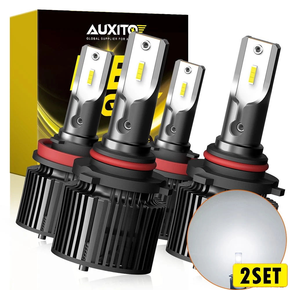 Set of 2 Auxito LED Headlight Bulbs H11 9005 High Low Beam 6000K for Vehicles