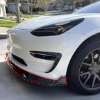 Front Bumper Lip Kit for Tesla Model 3 (2017-2023) Carbon Fiber Style
