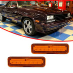 2X Amber Lens LED Front Bumper Side Marker Light for El Camino & Caballero (1982–1987)