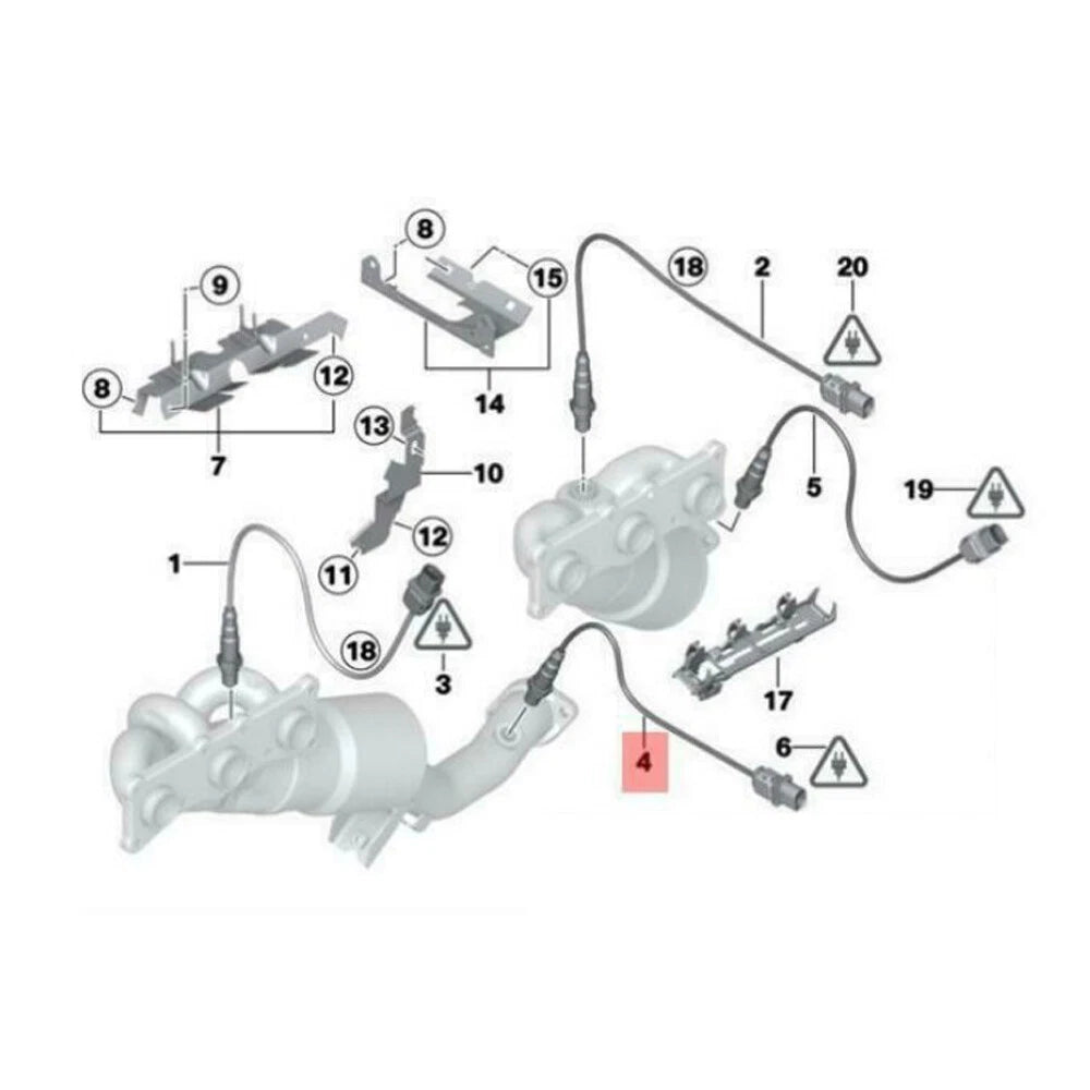 OEM Rear Oxygen Sensor for BMW 528i (2011–2011)