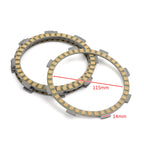 Clutch Kit Steel & Friction Plates for Yamaha XT125 RT100 RS100 TZR80 YBR125 (–)