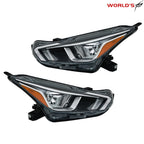 Set of 2 Halogen Headlamps for Nissan Versa (2020–2021) Chrome